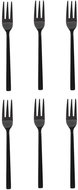 DuraHome Dessert fork PIANO, 6 pcs, glossy, black - Cutlery Set