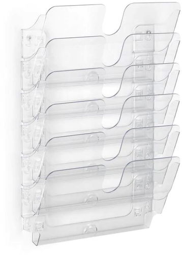 DURABLE FLEXIPLUS 6, transparentní, A4 na šířku, nástěnný - Stojan na časopisy - Hlavní obrázek