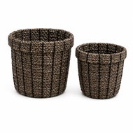 DuraHome Koš mořská tráva Nest, tm. hnědý, 2 ks - Storage Basket