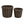 Nest Sea Grass Basket, Dark Brown, 2 Pcs