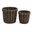 Nest Sea Grass Basket, Dark Brown, 2 Pcs