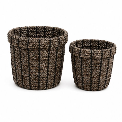 DuraHome Nest Sea Grass Basket, Dark Brown, 2 Pcs - Storage Basket - Main image