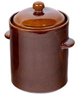 DuraHome Zelák rustic with lid, 1,8 l - Ceramic Sauerkraut Pickling Crock