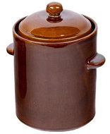 DuraHome Zelák rustic with lid, 2,5 l - Ceramic Sauerkraut Pickling Crock