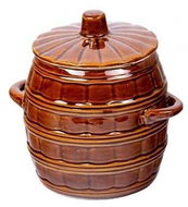 DuraHome Ceramic barrel with lid_2, 3,2 l - Ceramic Sauerkraut Pickling Crock