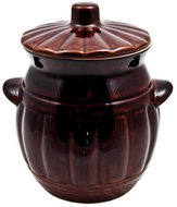 DuraHome Ceramic barrel with lid 2,7 l - Ceramic Sauerkraut Pickling Crock