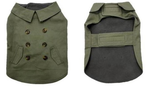 DUVO+ Vest for dogs on trench coat style XL 70 cm green - Dog Clothes - Main image