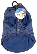 DUVO+ Winter jacket with hood for dogs L 60 cm blue - Dog Clothes
