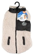 DUVO+ Sheepskin winter jacket for dogs XS 30 cm white/black - Dog Clothes