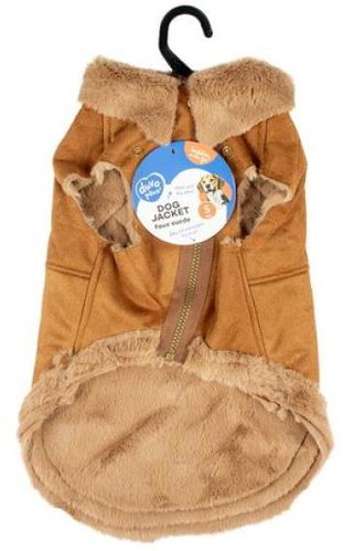 DUVO+ Stylish suede jacket for dogs S 40 cm brown - Dog Clothes - Main image