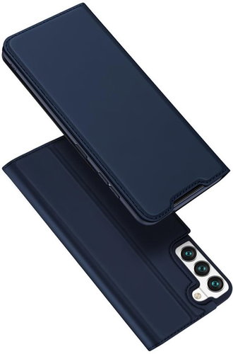 Skin Pro knížkové kožené pouzdro na Samsung Galaxy S22, modré - Phone Case - Main image