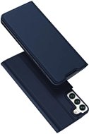 Skin Pro knížkové kožené pouzdro na Samsung Galaxy S22, modré - Pouzdro na mobil