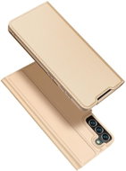 Skin Pro knížkové kožené pouzdro na Samsung Galaxy S22 Plus, zlaté - Phone Case
