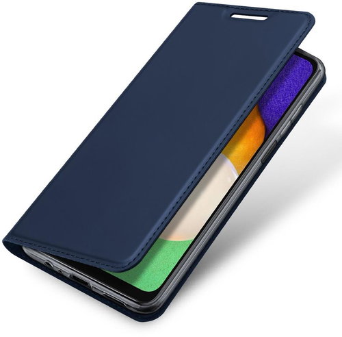 Skin Pro knížkové kožené pouzdro na Samsung Galaxy A13 5G, modré - Phone Case - Main image