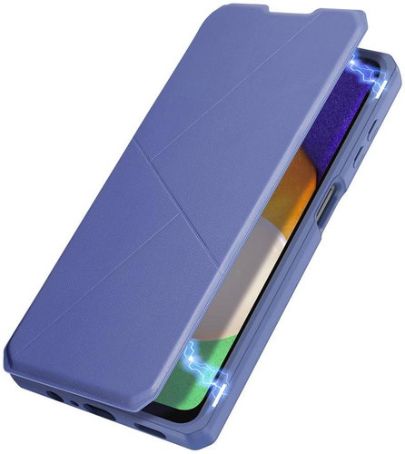 Skin X knížkové kožené pouzdro na Samsung Galaxy A13 5G, modré - Phone Case - Main image