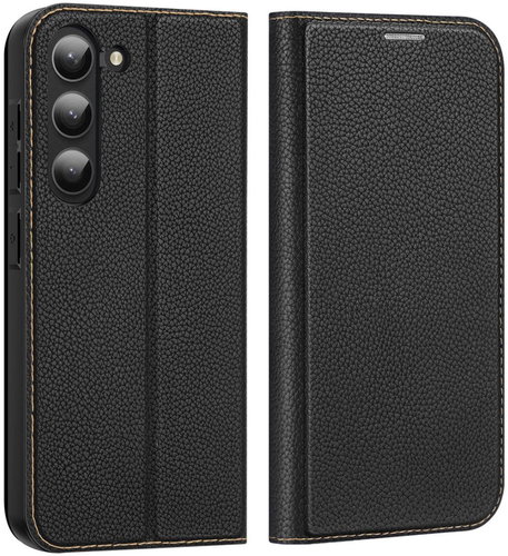 Skin X2 knížkové kožené pouzdro na Samsung Galaxy S23 Plus, černé - Phone Case - Main image
