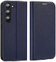 Skin X2 knižkové kožené puzdro na Samsung Galaxy S23 Plus, modré - Puzdro na mobil