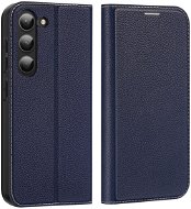 Skin X2 knižkové kožené puzdro na Samsung Galaxy S23 Plus, modré - Puzdro na mobil