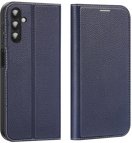 Skin X2 knížkové kožené pouzdro na Samsung Galaxy A14 5G, modré - Phone Case - Main image