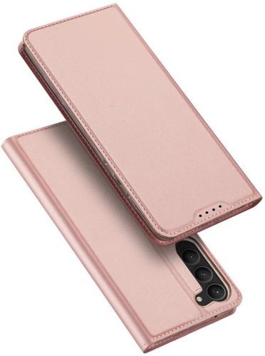 Skin Pro knížkové kožené pouzdro na Samsung Galaxy S23 Plus, růžové - Phone Case - Main image