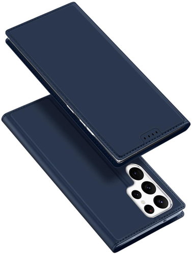 Skin Pro knížkové kožené pouzdro na Samsung Galaxy S23 Ultra, modré - Phone Case - Main image