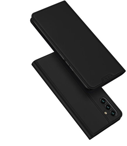Skin Pro knížkové kožené pouzdro na Samsung Galaxy A14 5G, černé - Phone Case - Main image