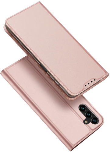 Skin Pro knížkové kožené pouzdro na Samsung Galaxy A14 5G, růžové - Phone Case - Main image