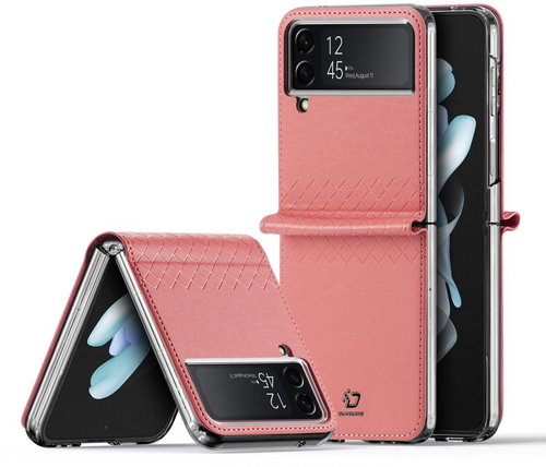 Bril kožené pouzdro na Samsung Galaxy Z Flip 4, růžové - Phone Case - Main image
