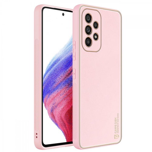 Yolo kožený kryt na Samsung Galaxy A53 5G, růžový - Phone Cover - Main image