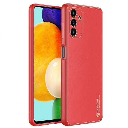 Yolo kožený kryt na Samsung Galaxy A13 5G, červený - Phone Cover - Main image