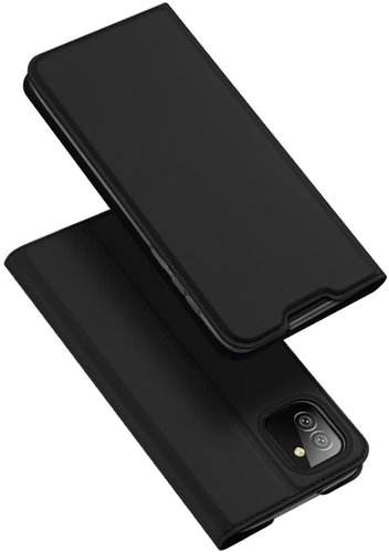 Skin Pro knížkové kožené pouzdro na Samsung Galaxy A03, černé - Phone Case - Main image