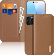 Dux Ducis Hivo flipové kožené pouzdro pro iPhone 16 Pro Max Brown - Phone Case