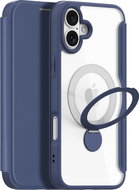 Dux Ducis Skin X Pro flipové kožené pouzdro s Ring Stand pro iPhone 16 Blue - Phone Case