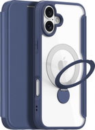Dux Ducis Skin X Pro flipové kožené pouzdro s Ring Stand pro iPhone 16 Plus Blue - Phone Case