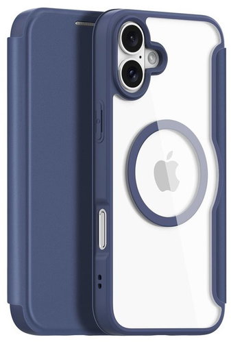 Dux Ducis Skin X Pro Magnetic Flip Leather Case for iPhone 16 Blue - Phone Case - Main image