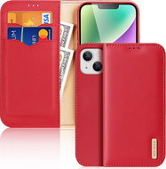 DUX DUCIS Hivo flipové kožené pouzdro pro iPhone 15 Červená - Phone Case
