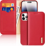 DUX DUCIS Hivo flipové kožené pouzdro pro iPhone 15 Pro Max Červená - Phone Case