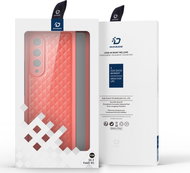 DUX DUCIS Venice kožené pouzdro pro Samsung Galaxy Z Fold3 5G Pink Red - Kryt na mobil