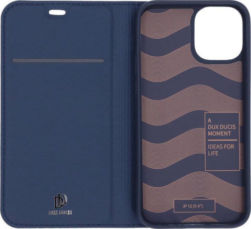 DUX DUCIS Skin Pro flip leather case for iPhone 12 Mini Blue - Phone Case - Main image