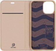 DUX DUCIS Skin Pro flipové kožené pouzdro pro iPhone 12 Mini Zlatá - Phone Case
