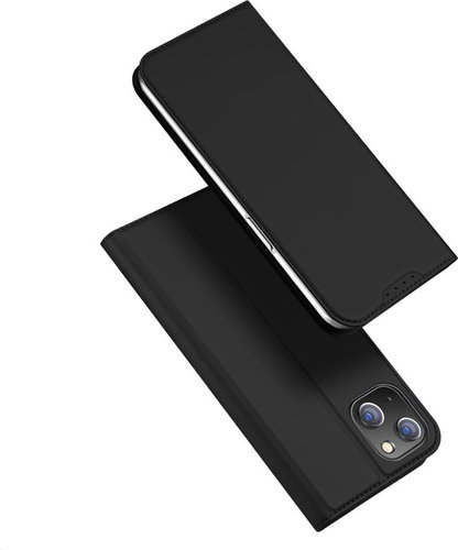 DUX DUCIS Skin Pro flipové kožené pouzdro pro iPhone 15 Plus Černá - Phone Case - Main image