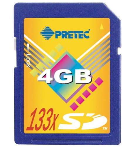 PRETEC Secure Digital 4GB Cheetah 133x - Memory Card - Main image