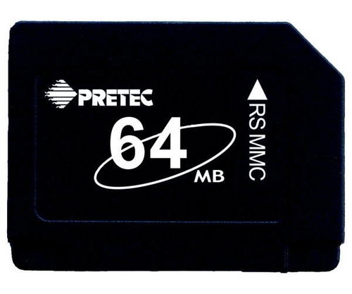 PRETEC Reduced Size MMC MultiMedia Card 64MB - Memory Card - Main image