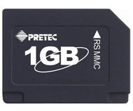 PRETEC Reduced Size MMCmobile MultiMedia Card 1GB Dual Voltage - Memory Card