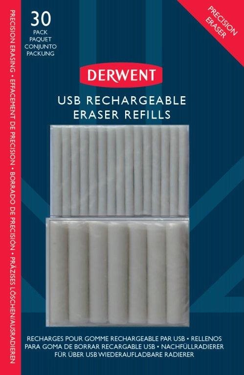 DERWENT USB Rechargeable Eraser Refills - 30 db