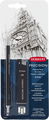 DERWENT Precision Mechanical Pencil Set 0.7 mm HB, 15 tuh v balení + 3 gumy