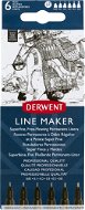 DERWENT Line Maker Black 0,05 - 0,8 mm, 6 hegyméret, fekete - Tűfilc