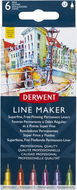 DERWENT Line Maker Colour 0,3 mm, 6 farieb - Linery