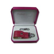 PRESTIGIO FlashDrive Leather Luxury "Limited Edition" 8GB USB2.0 - pink leather - Flash Drive