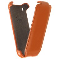 PRESTIGIO iPhone 3G Leather Case orange Plane leather - Leather Case